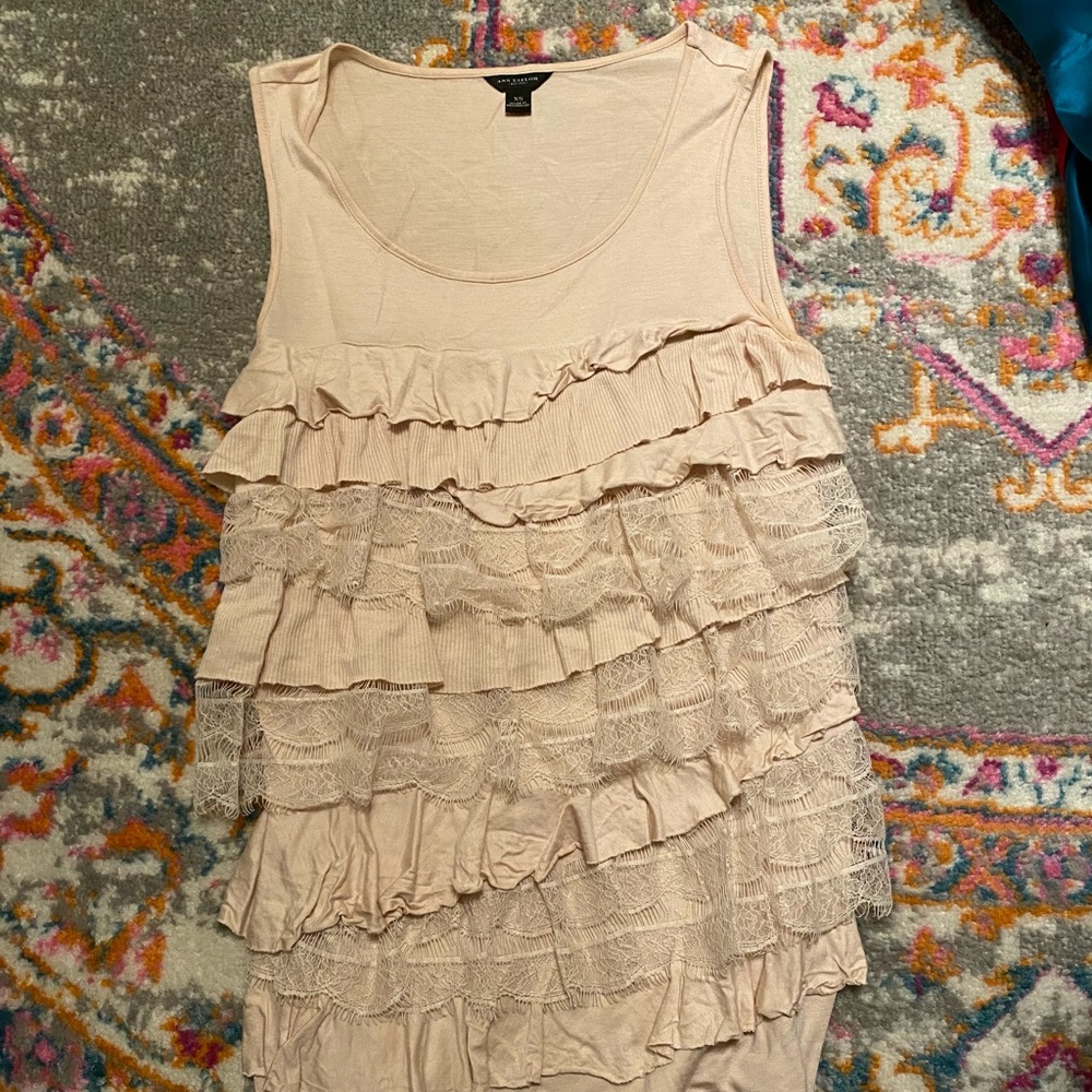 Ann Taylor ruffle camisole